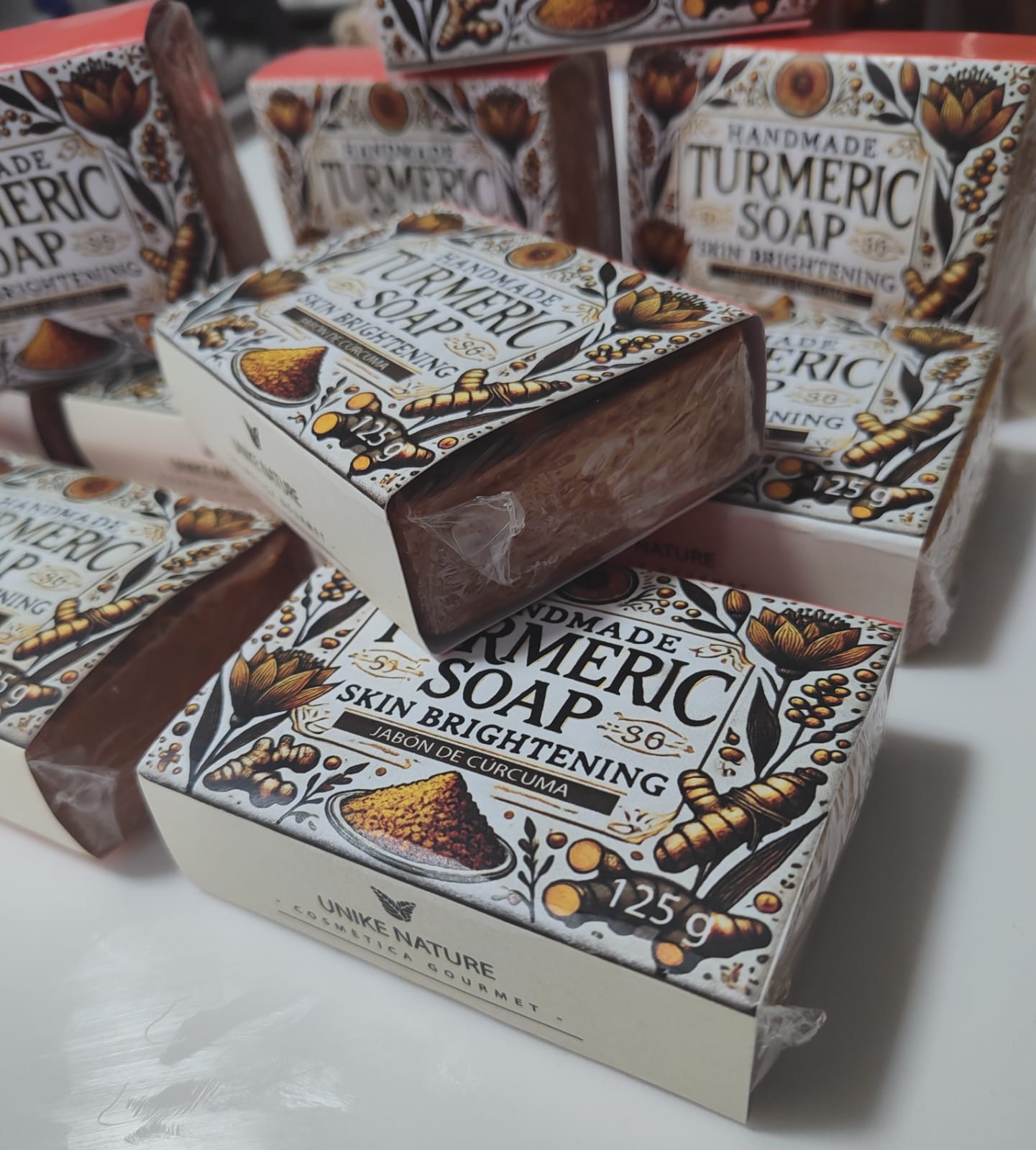Jabón blanqueador de cúrcuma